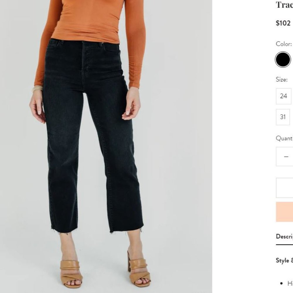 Tracey High rise denim - black